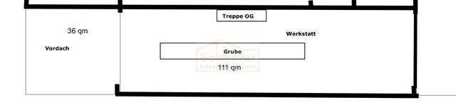 Werkstatthalle mit Grube
