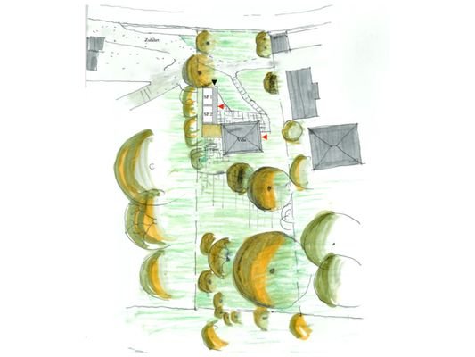 Freiflächenplan (Entwurf / Variante 1)