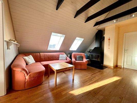 Offene Decke, Kaminofen Lebensgefühl