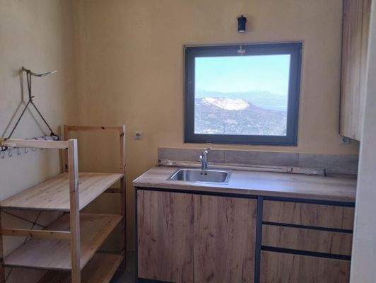 Kreta, Mirsini: Traditionelles Haus auf zwei Etagen mit Meerblick zu verkaufen