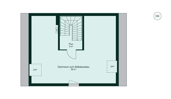 Geräumiges Dachgeschoss mit viel Stauraum
