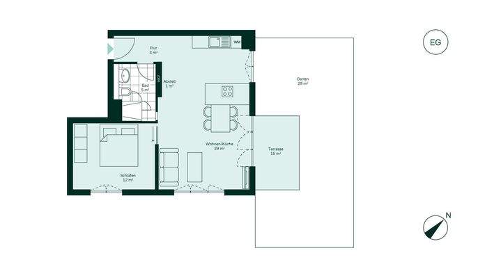 Komfortabler Grundriss