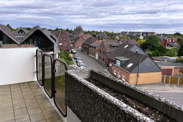 Der Balkon mit Aussicht aus Latum