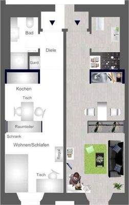 Grundriss Plan des APP 