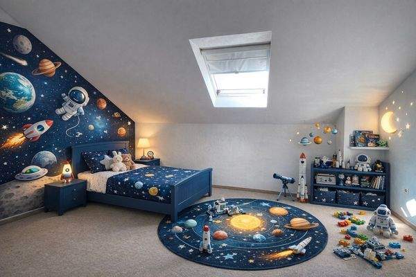 29) Dachgeschoss: Ein Kinderzimmer ...