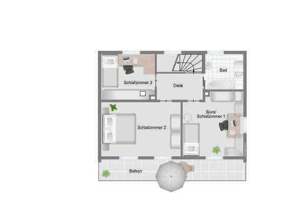 Grundriss Obergeschoss