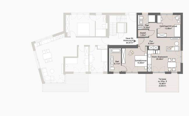 Grundriss Whg. 9 im EG