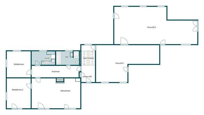 Grundriss Skizze 1.OG