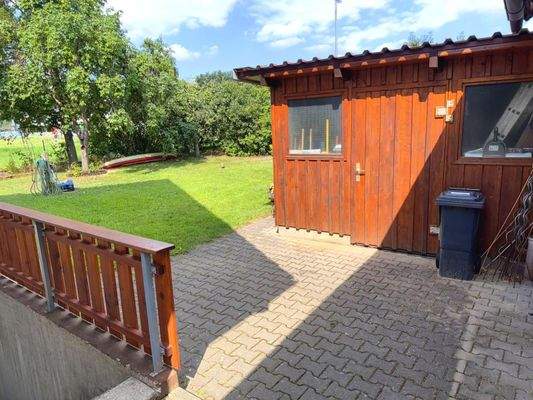 Garten Zugang und Gartenhütte