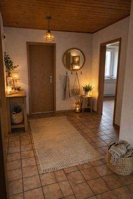 KI-generiertes Wohnbeispiel Flur