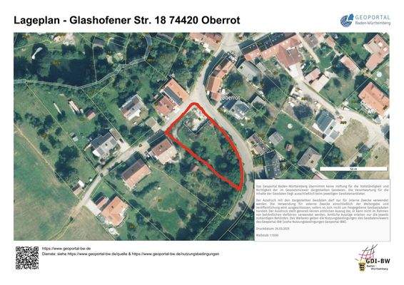 Lageplan Glashofener Str. 18, 74420 Oberrot-markiert