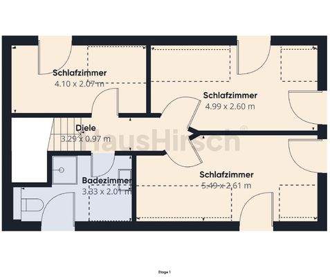 Grundriss Hinterhaus 1.OG