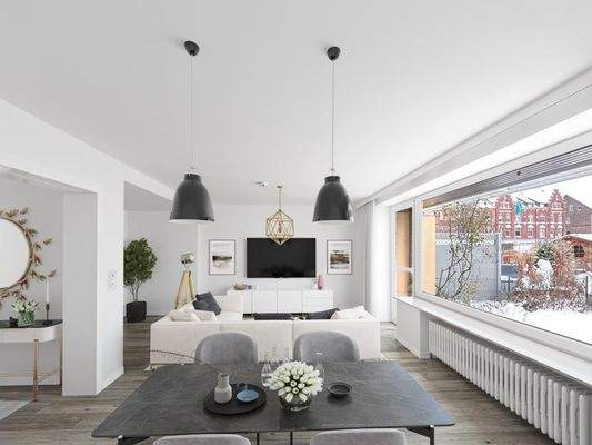 Wohnzimmer digitalisiert