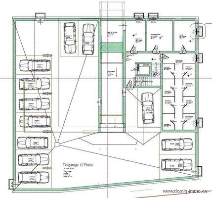 Grundriss Tiefgarage