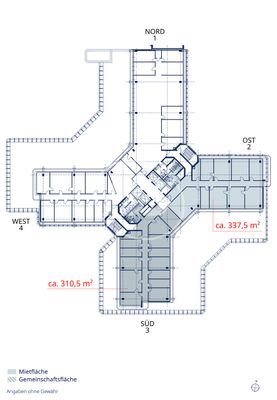 Grundriss 6. Obergeschoss