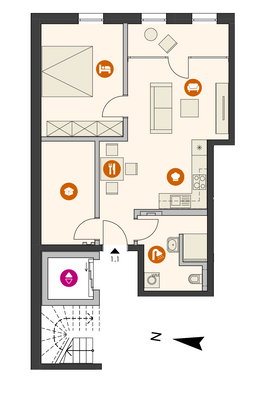 1.OG Grundriss WHG 1.1