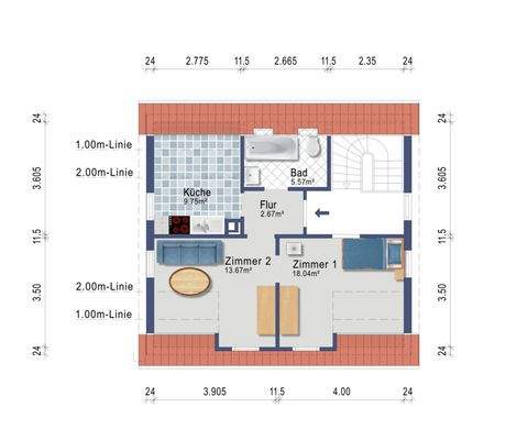 Grundriss Obergeschoss