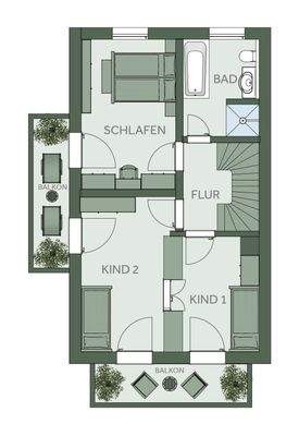 Grundriss Obergeschoss