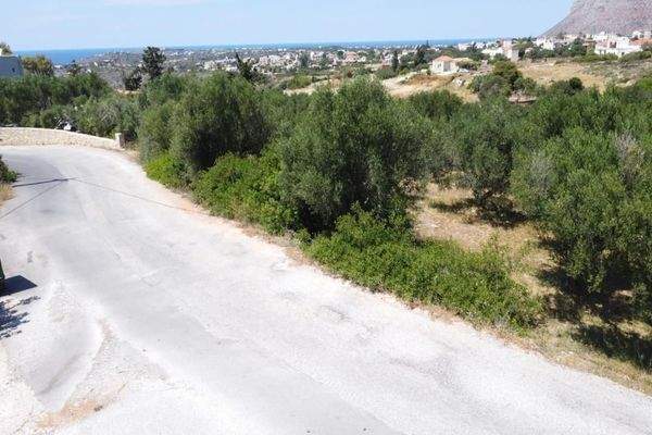 Kreta, Kalathas: Grundstück mit Meerblick in der Nähe des Strandes zu verkaufen