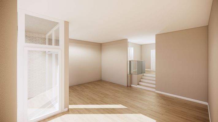 Visualisierung Wohnzimmer WE 92 Baufeld XIII 