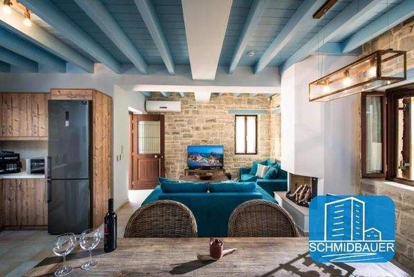 Kreta, Sivas: Schönes Steinhaus mit Gemeinschaftspool zu verkaufen