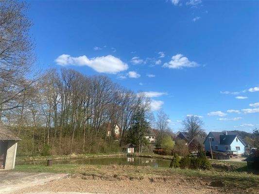 Grundstück Blick Richtung Weiher