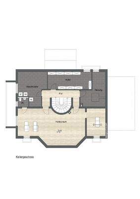 Grundriss Kellergeschoss - nicht maßstabsgetreu