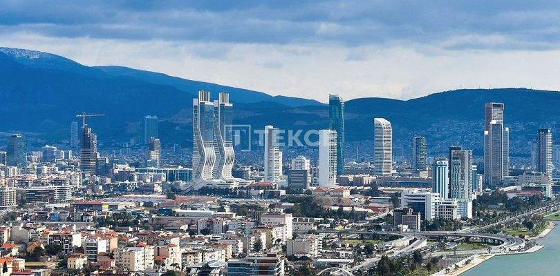 Commercial Properties in a Skyscraper on a Street in Izmir