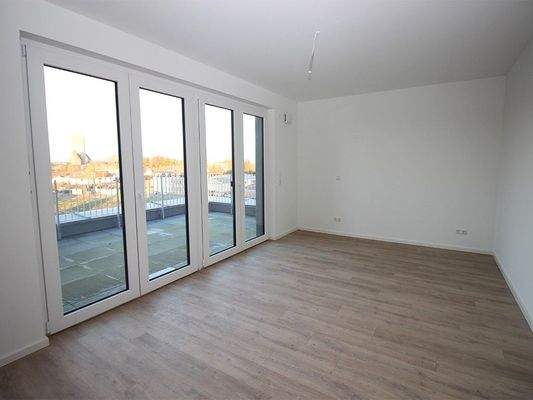 Schlafzimmer mit eigener Dachterrasse