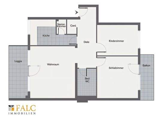 Grundriss - unmöbliert