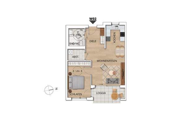 Grundriss Wohnung 02