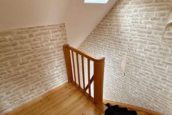 Treppenabgang ins Erdgeschoss.