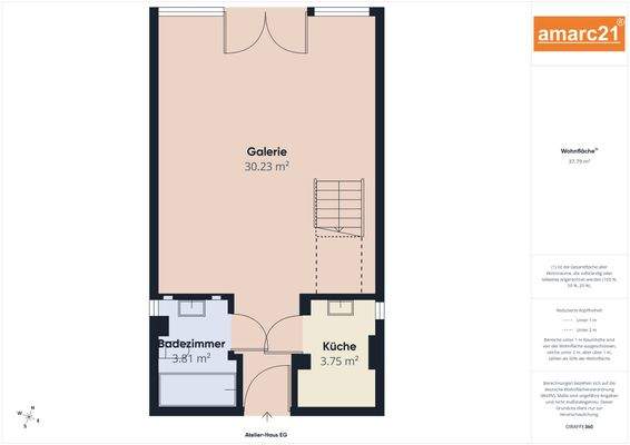 Grundriss Atelier-Haus EG