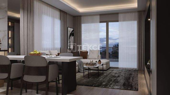 New Apartments in a Complex with Pool and Gym in Mersin Ayaş