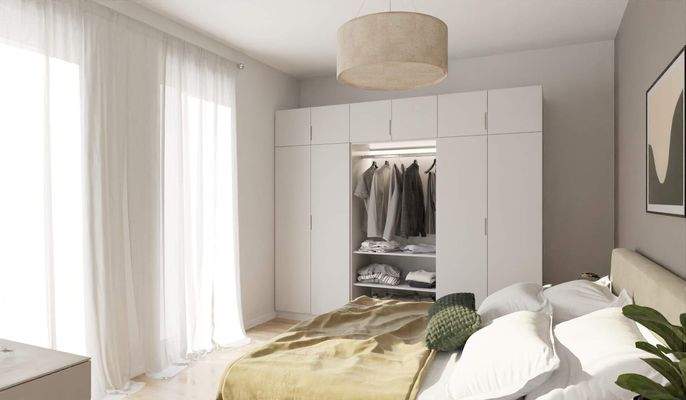 Helles und komfortables Schlafzimmer