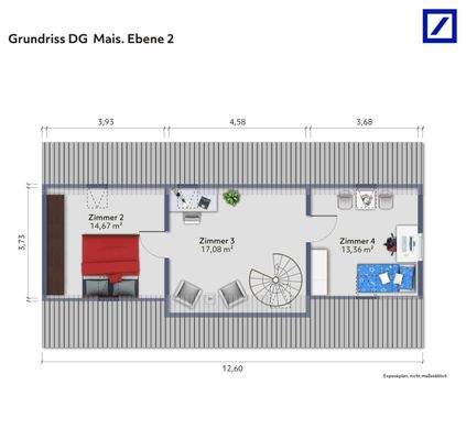Grundriss Mais. Altb. Ebene 2