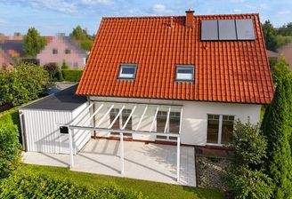 Rückansicht Terasse