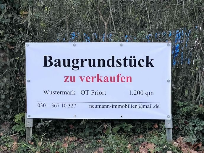 Baugrundstück vor den Toren Berlins - 1.200 qm Wustermark -Priort