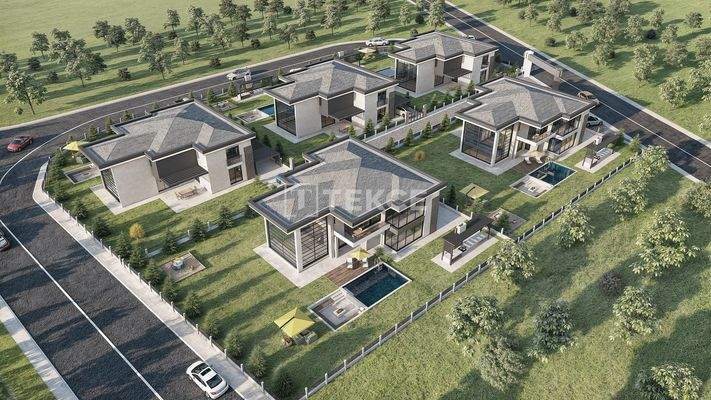 Villas for Sale with Private Pools in a Gated Complex in İncek