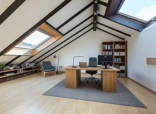 Arbeitszimmer Virtuell in Szene gesetzt