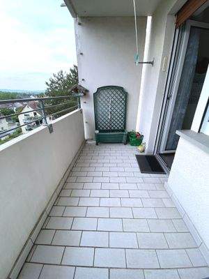 Hier haben wir vom Balkon einen ...