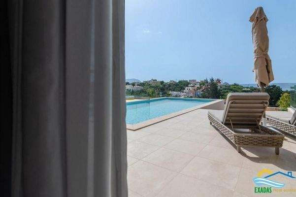 Kreta, Plaka: Luxusvilla mit besonderer Qualität und atemberaubendem Meerblick zu verkaufen