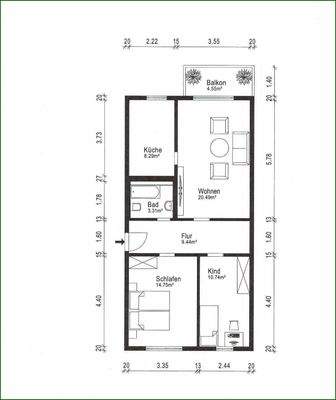 Grundriss zur Wohnung
