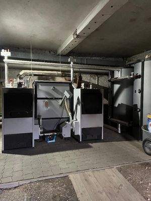 Pelletsheizanlage mit Pufferspeicher