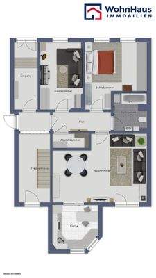 Erdgeschosswohnung rechts