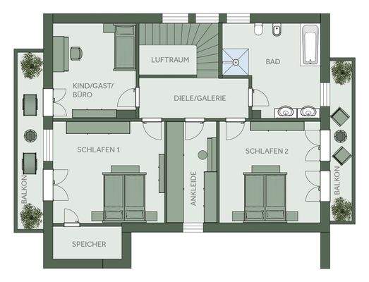 Grundriss Obergeschoss