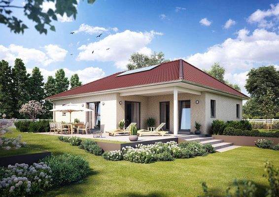 Bungalow mit überdachter Terrasse