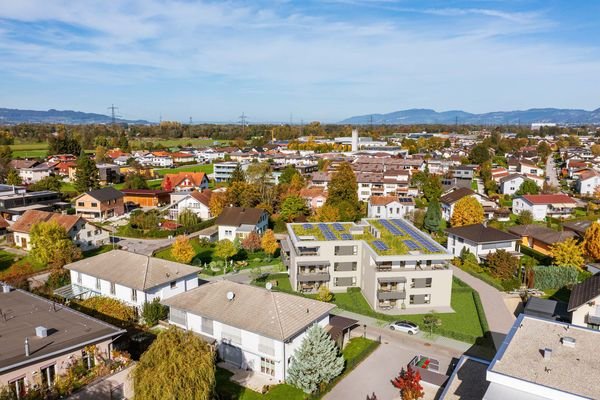 Wiesstraße, Altach - Luftbild Südwest-Ansicht