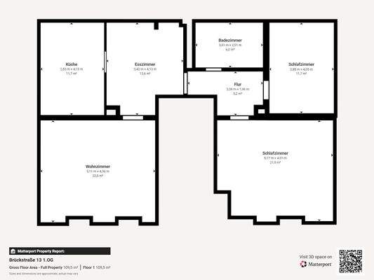 Grundriss 1.OG Brückstraße 13 