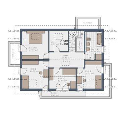 Grundriss Obergeschoss
